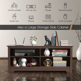 Mueble de TV de madera de 58 pulgadas para entretenimiento y medios