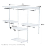 Adjustable Wall Mounted Closet Rack System with Shelf