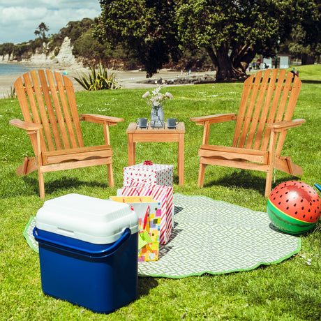 Juego de 3 sillas Adirondack con apoyabrazos anchos
