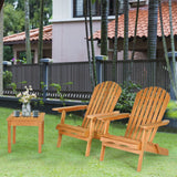 Juego de 3 sillas Adirondack con apoyabrazos anchos