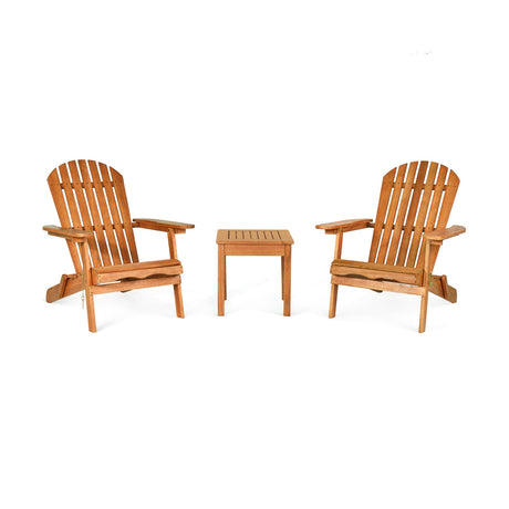 Juego de 3 sillas Adirondack con apoyabrazos anchos