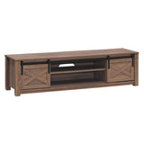 Mueble de TV de 65 pulgadas con puerta corrediza estilo granero