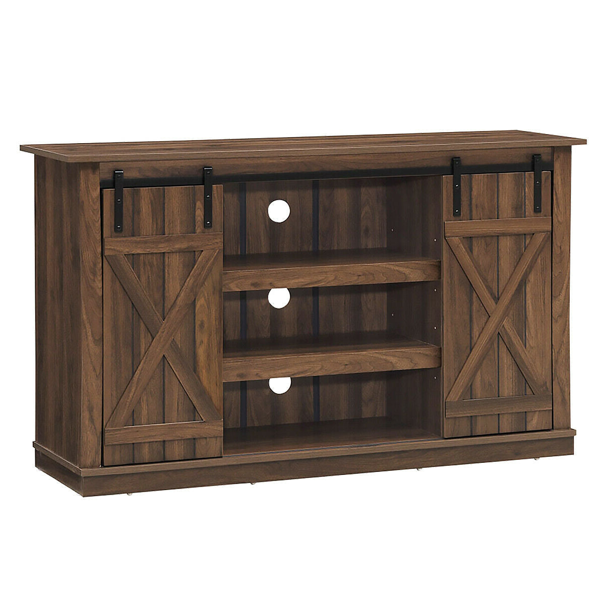 Mueble de TV con puertas corredizas tipo granero