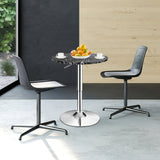 360° Swivel Cocktail Pub Table with Sliver Leg and Base