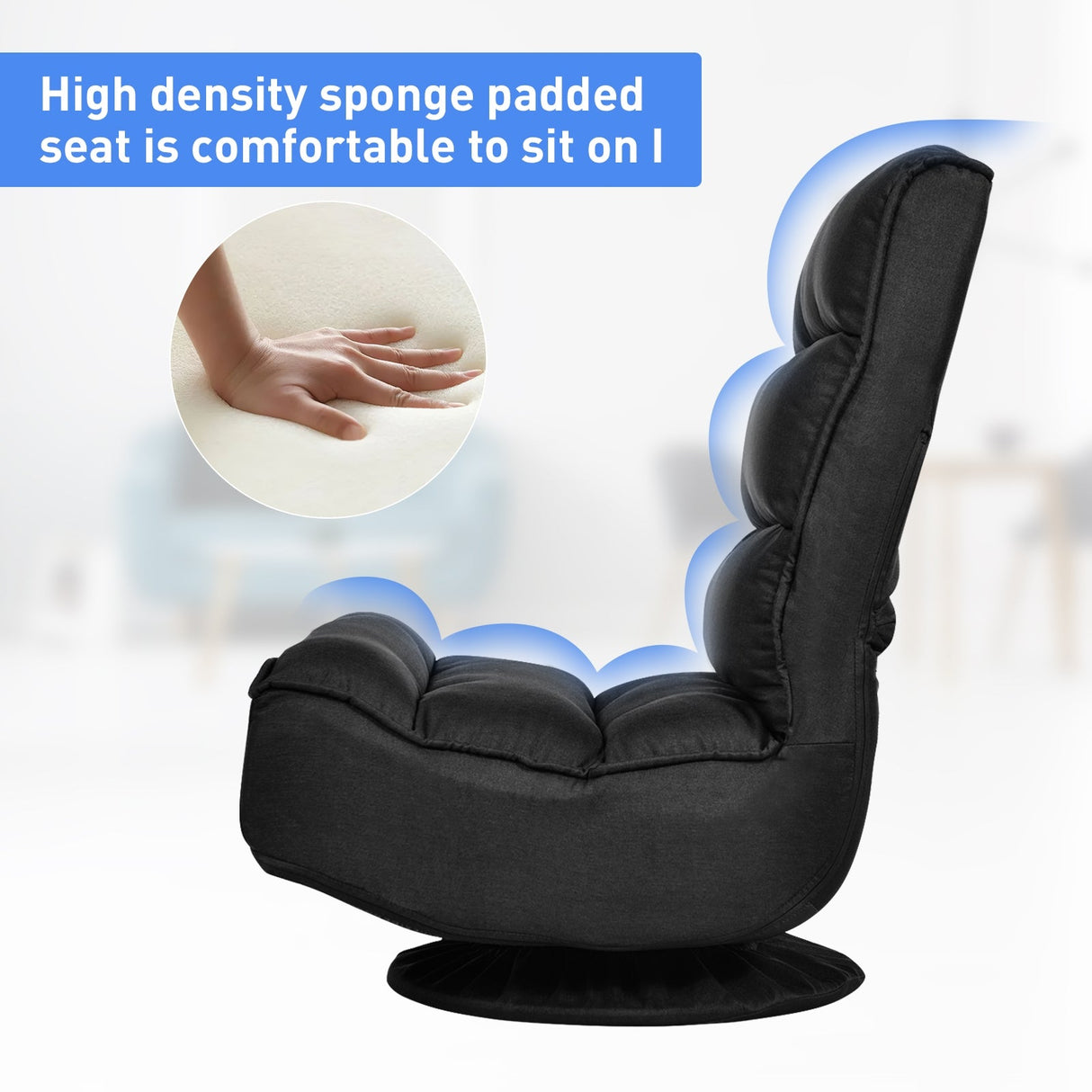 Silla de juego plegable de suelo de 5 posiciones