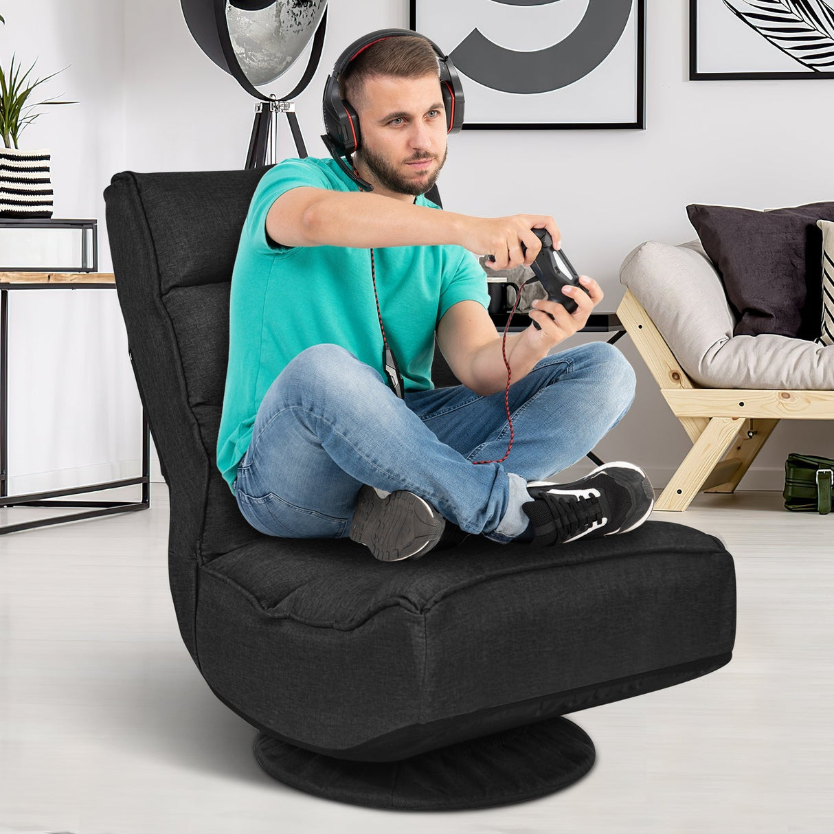 Silla de juego plegable de suelo de 5 posiciones