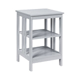 2 Pieces 3-Tier Nightstand with Reinforced Bars and Stable Structure