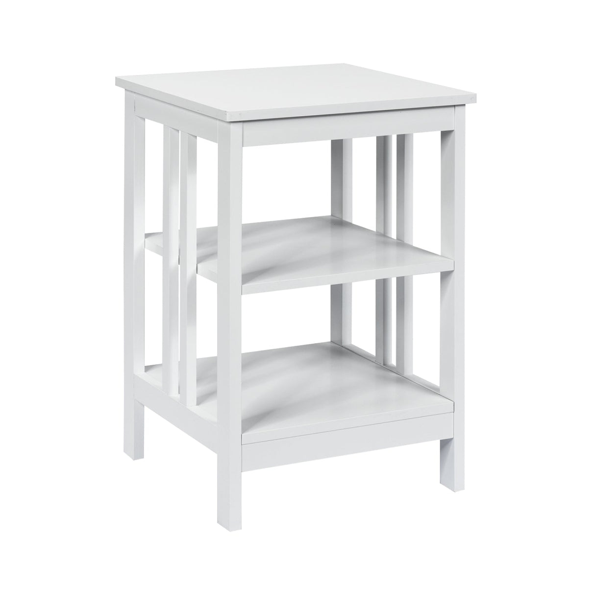 2 Pieces 3-Tier Nightstand with Reinforced Bars and Stable Structure