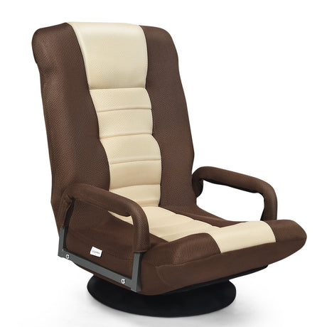Sillón de suelo para gaming con giro de 360 grados y respaldo plegable y ajustable