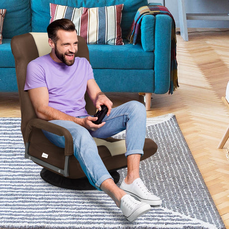 Sillón de suelo para gaming con giro de 360 grados y respaldo plegable y ajustable
