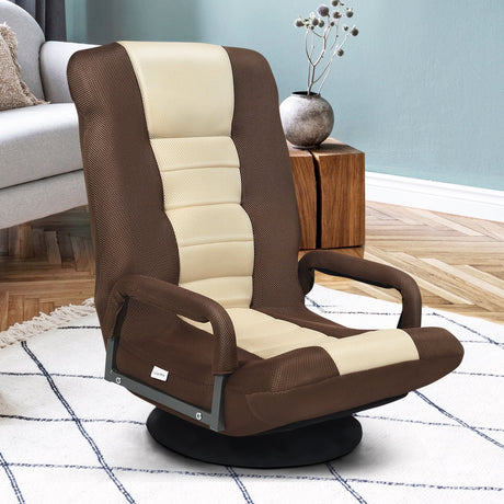 Sillón de suelo para gaming con giro de 360 grados y respaldo plegable y ajustable