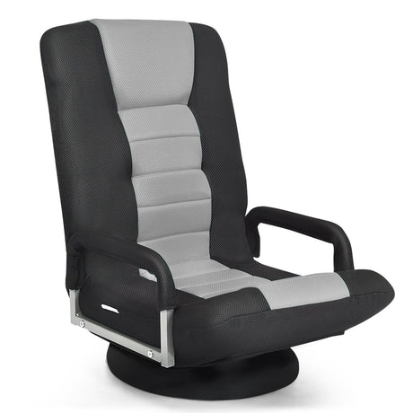 Sillón de suelo para gaming con giro de 360 grados y respaldo plegable y ajustable