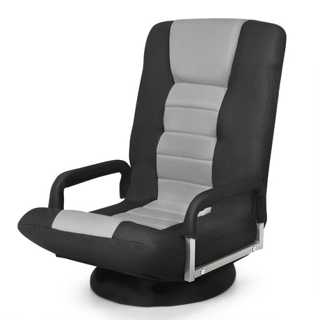 Sillón de suelo para gaming con giro de 360 grados y respaldo plegable y ajustable
