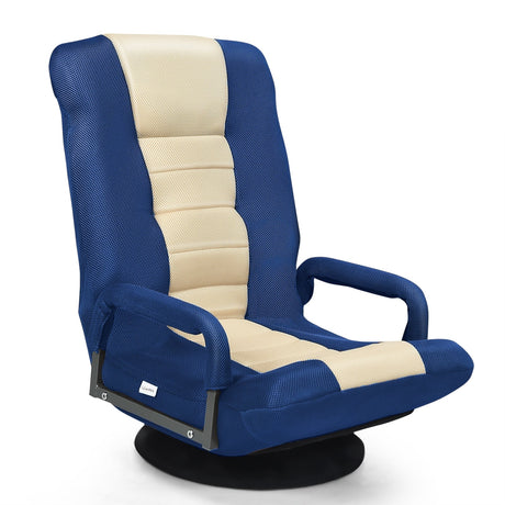 Sillón de suelo para gaming con giro de 360 grados y respaldo plegable y ajustable