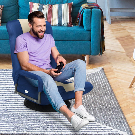 Sillón de suelo para gaming con giro de 360 grados y respaldo plegable y ajustable