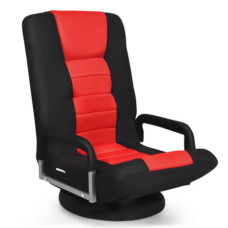 Sillón de suelo para gaming con giro de 360 grados y respaldo plegable y ajustable