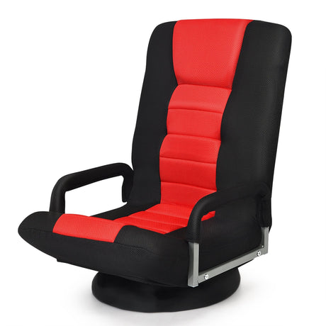 Sillón de suelo para gaming con giro de 360 grados y respaldo plegable y ajustable