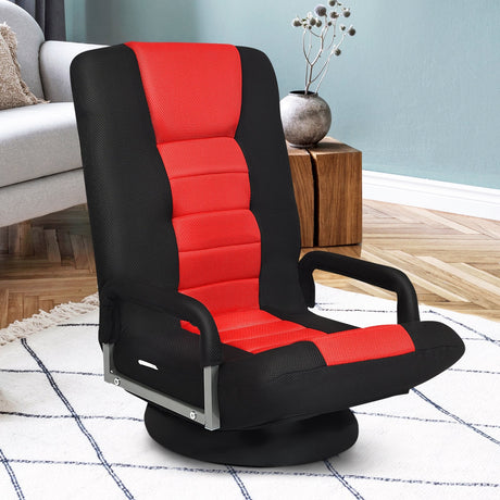 Sillón de suelo para gaming con giro de 360 grados y respaldo plegable y ajustable