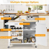 Kitchen Island Cart Rolling Serving Cart Wood Trolley
