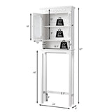 Ahorrador de espacio de baño, estante para inodoro con parte superior tallada y estante ajustable