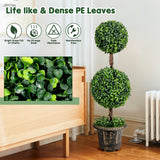 36 Inch Artificial Double Ball Tree Indoor and Outdoor UV Protection