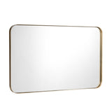 Espejo de pared rectangular con marco metálico de 32 x 20 pulgadas