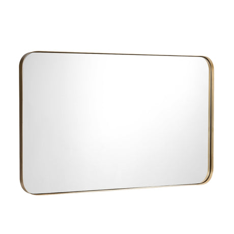 Espejo de pared rectangular con marco metálico de 32 x 20 pulgadas