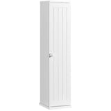 Portarrollos de papel higiénico independiente con 4 estantes y ranura superior para baño - Blanco
