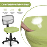 Armless Computer Chair with Height Adjustment and Breathable Mesh for Home Office