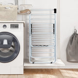 2-Tier Foldable Clothes Drying Rack with Adjustable Gullwing