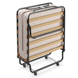 Cama Plegable Portátil con Colchón de Espuma Viscoelástica y Estructura de Metal Resistente Hecho en Italia