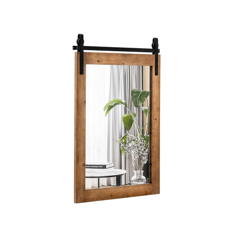 Espejo de pared de 30 x 22 pulgadas con marco de madera