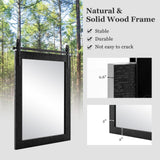 30 x 22 Inch Wall Mount Mirror with Wood Frame