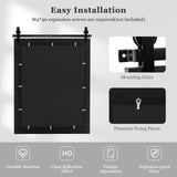 30 x 22 Inch Wall Mount Mirror with Wood Frame