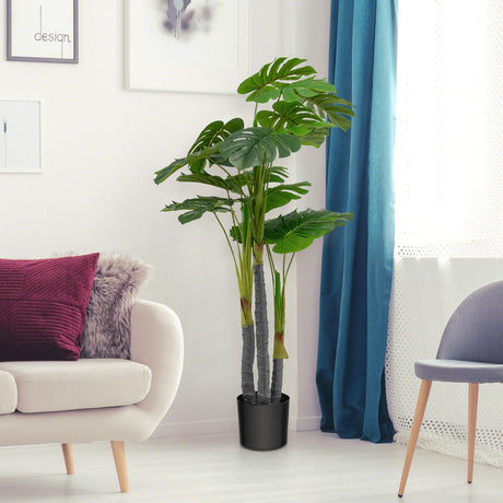 Palmera Monstera artificial de 4 pies, planta falsa
