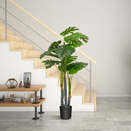 Palmera Monstera artificial de 4 pies, planta falsa
