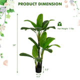Árbol Artificial de 5 Pies con 18 Hojas Grandes