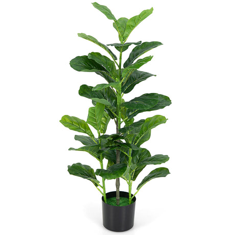 Paquete de 2 ficus lyrata artificiales para interior y exterior