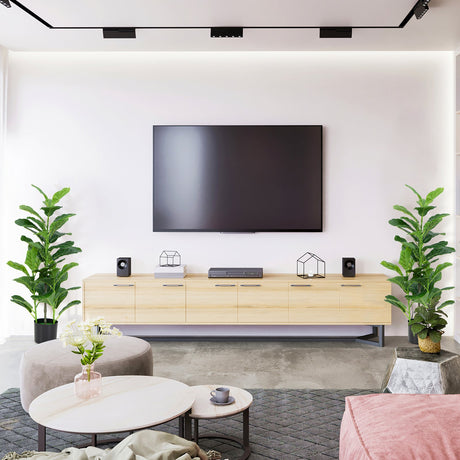 Paquete de 2 ficus lyrata artificiales para interior y exterior