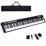 Teclado de piano digital de 88 teclas, portátil, tamaño completo, semipesado