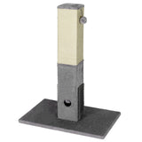 Rascador para gatos de 31 pulgadas de alto con cuerda de sisal y 2 pelotas de felpa - Gris