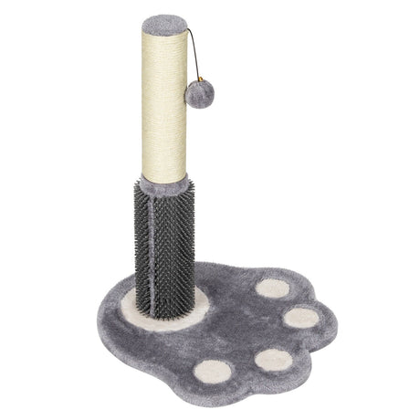 Rascador de Gatos Alto de 20.5 Pulgadas con Cuerda de Sisal y Bola de Peluche – Gris