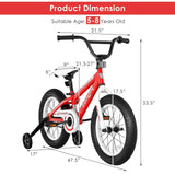 Bicicleta para niños de 16 pulgadas con ruedas de entrenamiento para niños de 5 a 8 años