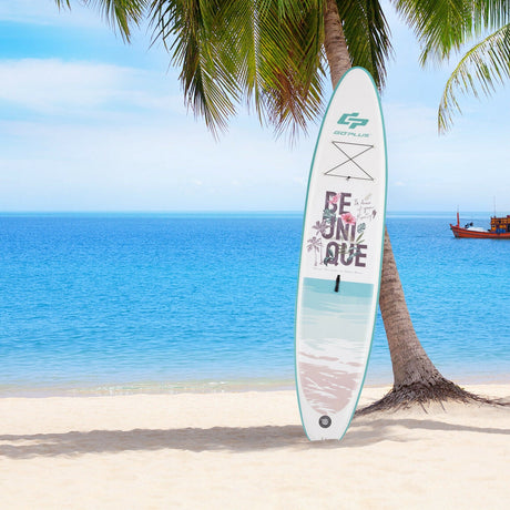 Tabla de paddle surf hinchable de 10,5 pies con remo de aluminio y bomba