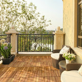 27 losetas encajables de madera de acacia para patio