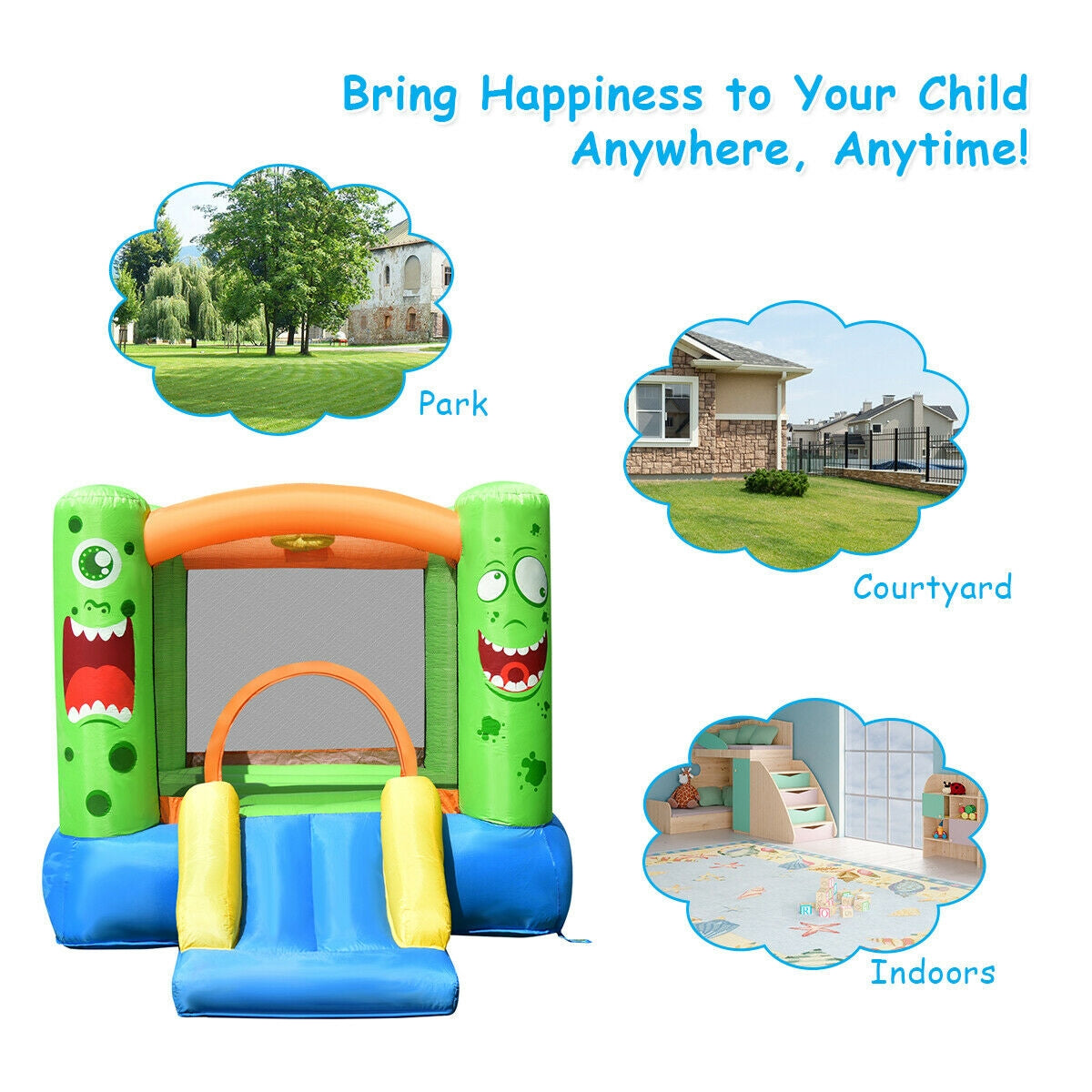 Castillo hinchable infantil sin soplador