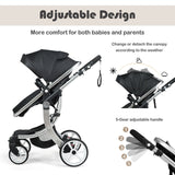Folding Aluminum Infant Reversible Stroller with Diaper Bag