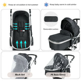 Folding Aluminum Infant Reversible Stroller with Diaper Bag