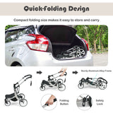 Folding Aluminum Infant Reversible Stroller with Diaper Bag