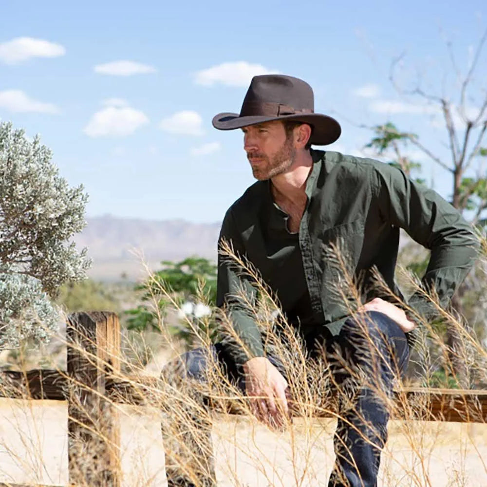 Sombrero fedora Indiana Jones™ Belloq - Fieltro de lana suave aplastable